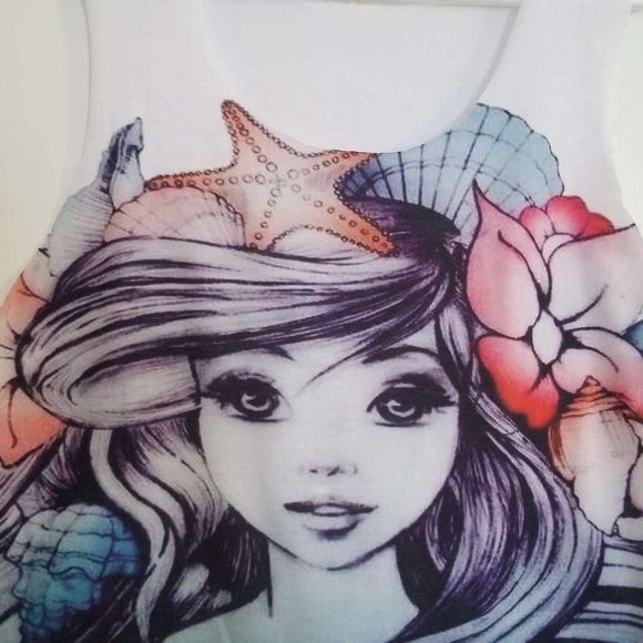 Ariel little mermaid dreamy print tank top - Picture 4 of 8